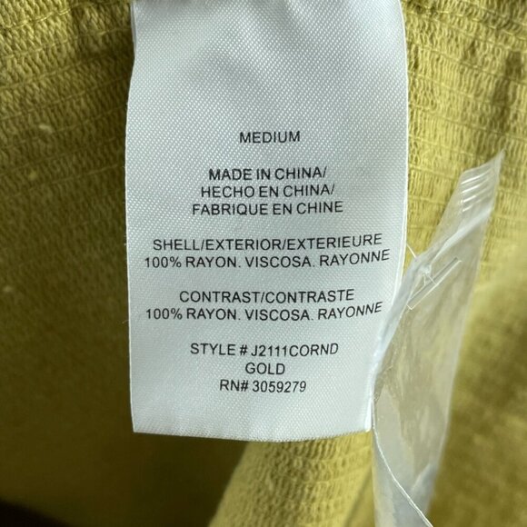 Thread & Supply Gold Corduroy Button-Up Shirt W/ Frayed Hem Medium 2034 - Picture 4 of 9